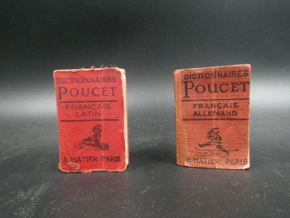 null POUCET Deux dictionnaires miniatures dictionnaires français-allemand et fra...