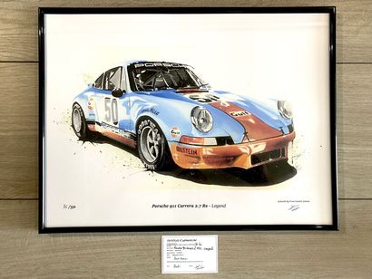 null Impression sur Papier Digital de l'oeuvre acrylique «Porsche 911 Carrera RS»...