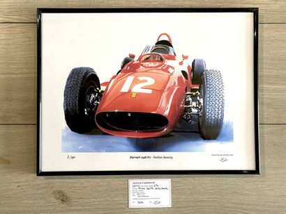 null Impression sur Papier Digital de l'oeuvre acrylique «Ferrari 246 F1» de Yvan...