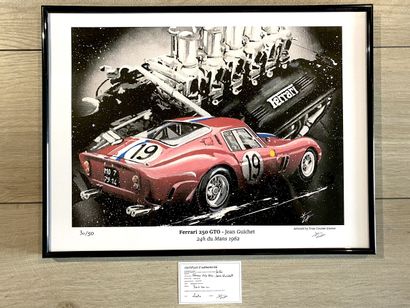 null Impression sur Papier Digital de l'oeuvre acrylique «Ferrari 250 GTO» de Yvan...