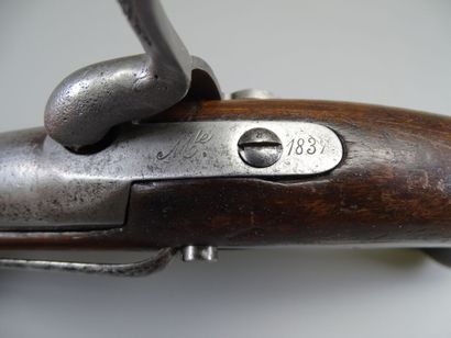 null Pistolet de Marine modèle 1837. Platine marquée « Manufacture Royale de Tulle »,...
