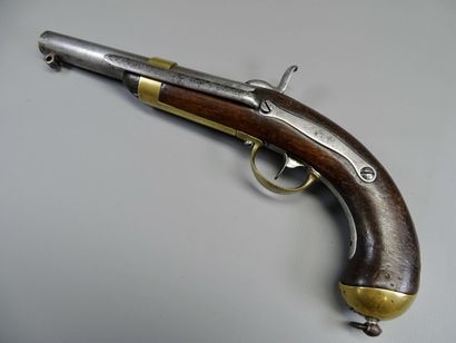 null Pistolet de Marine modèle 1837. Platine marquée « Manufacture Royale de Tulle »,...