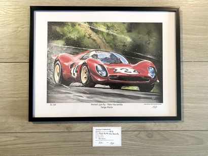 null Impression sur Papier Digital de l'oeuvre acrylique"Ferrari 330 P4" de Yvan...