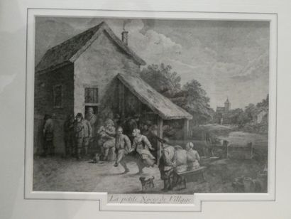 null Ecole anglaise MAJOR Thomas graveur, "La Petite Noces de Village", 1746 gravure...