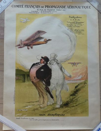 null Georges VILLA une affiche Aviation "Comité français de propagande aéronautique"...