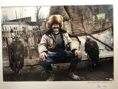null NEGRE Hervé (né en 1972), "Aiglier Kazakh de 80 ans Kazakhstan - 1995", photographie...