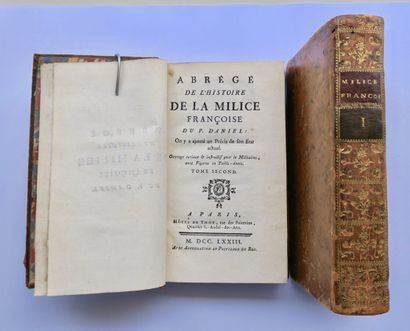 null Abrégé de l'histoire de la milice Françoise du P Daniel, Paris 1773, 2 volumes,...