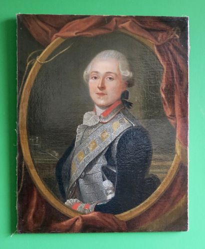 null Oil on canvas, Bodyguard of the third French company with his harness with the...