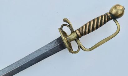 null Fusilier sword model 1680. Musketeer style brass mounting with twisted brass...