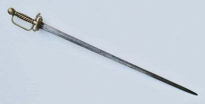 null Fusilier sword model 1680. Musketeer style brass mounting with twisted brass...