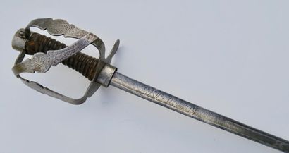 null Sabre de Dragon, variante du modèle 1767. Poignée en fer en demi panier à bandes...
