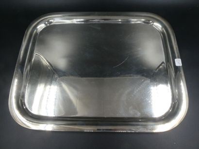 null Un plateau de service rectangulaire en métal argenté, 45,5 x 36 cm
