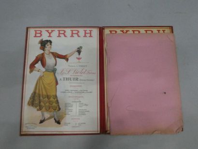 null BYRRH, un sous-main publicitaire, 34 x 24 cm (en l'état)