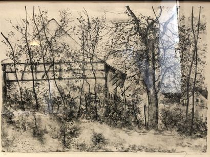 null GANTNER Bernard (1928-2018), "Autumn Landscape", lithograph signed lower right...