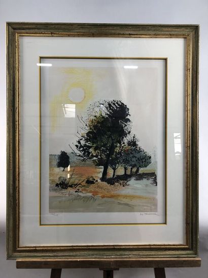 null JOUENNE Michel (born 1933), "Landscape", Lithograph signed lower right, numbered...