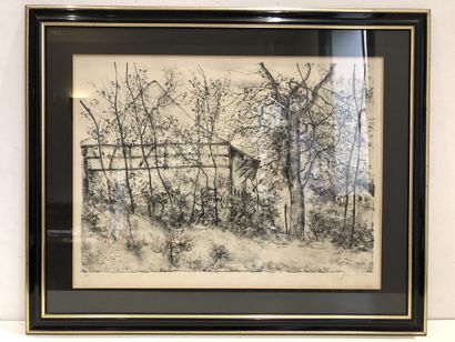 null GANTNER Bernard (1928-2018), "Autumn Landscape", lithograph signed lower right...