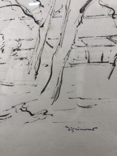null DIGNIMONT André (1891-1965) "Landscape", drawing signed at the bottom right,...