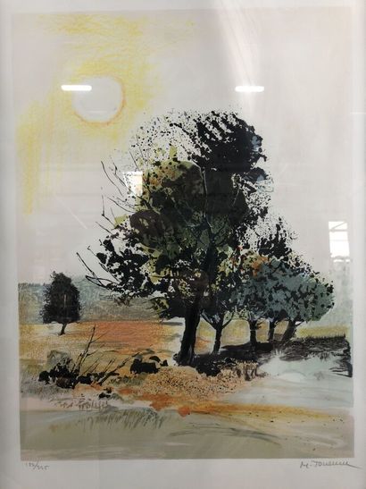 null JOUENNE Michel (born 1933), "Landscape", Lithograph signed lower right, numbered...