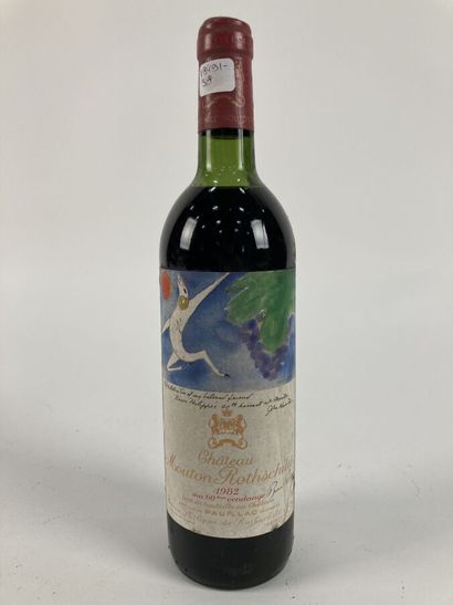 null PAUILLAC CHATEAU MOUTON ROTHSCHILD , 1982, 1 bouteille 0.75L