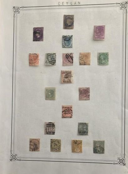 null 1 Collection de timbres Ceylan neufs et oblitérés