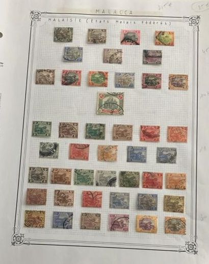 null 1 Collection de timbres Malacca Indonésie Macao Mongolie Yémen neufs et obl...