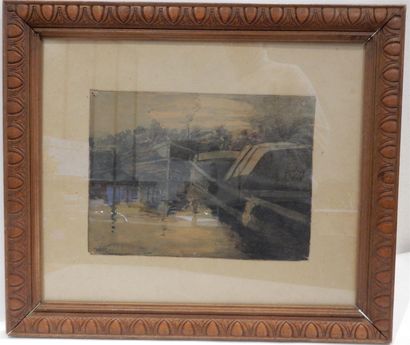 null REYNAUD Pierre (1881-1943) "Le Port" aquarelle signée en bas à gauche et datée...