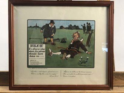 null CROMBIE Charles (1885-1967), Rules of Golf IV, Scène humoristique sur le golf...