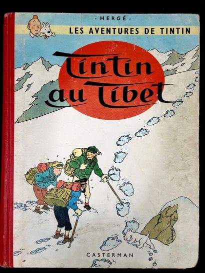 null HERGE * Les Aventures de TINTIN "TINTIN au Tibet" Casterman dos rouge 4ème de...