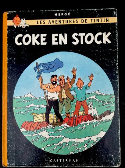 null HERGE * Les Aventures de TINTIN "Coke en stock" Casterman dos jaune 4ème de...