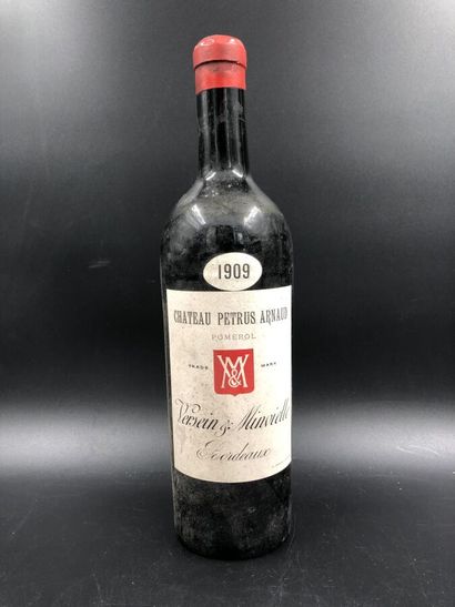 null Château PETRUS ARNAUD (Pomerol) Mise Versein & Minvielle, 1909, 1 bouteille,...