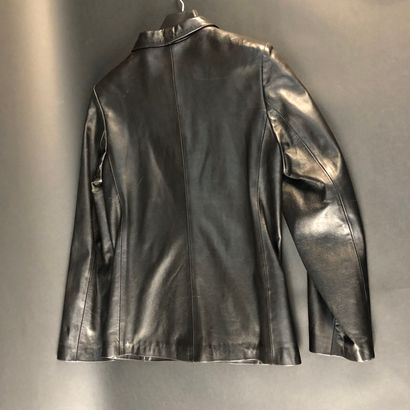 null MELLENCAMP une veste courte en cuir noir, T 36 (état neuf)