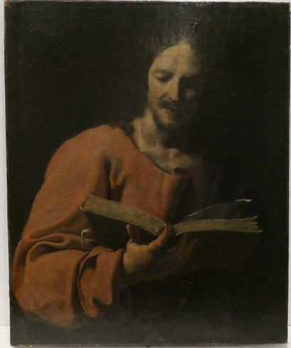 Saint Jean "L'Evangéliste" Ecole Italienne du 17ème siècle Entourage de Simone CANTARINI...
