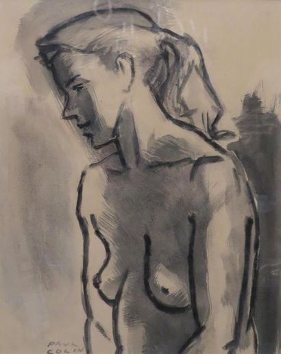 Paul COLIN (1892-1985) Buste de femme nue...