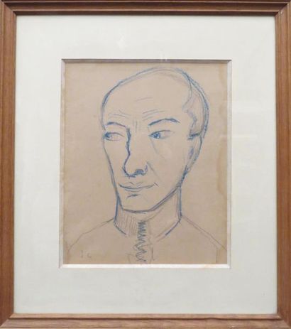 null Jean CROTTI (1954)
Portrait d'homme
Dessin au crayon gras et fusain monogrammé...