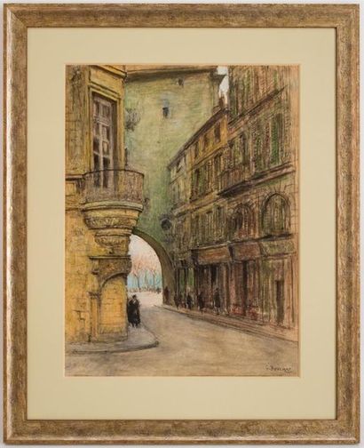 null Gaston BOUCART (1878-1962)
La Rochelle, balcon Renaissance
Pastel et aquarelle...