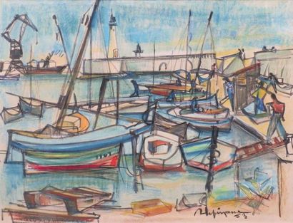 Raymond ESPINASSE (1897-1985) Port de Sète....