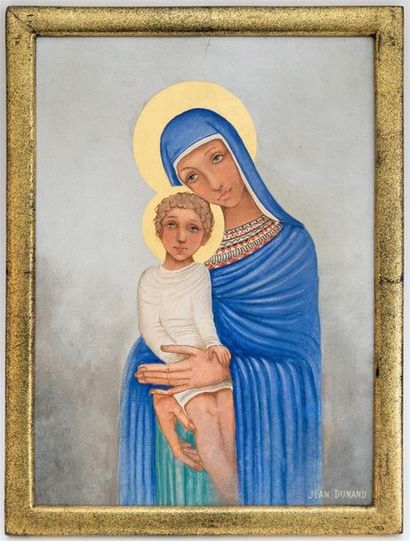 Jean DUNAND (1877 - 1942) Vierge à l'Enfant...