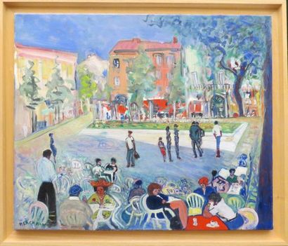 null Pierre LACHKAR (né en 1945)
Toulouse, Place Saint Georges
Huile sur toile signée...