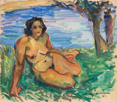 Raymond ESPINASSE (1897-1985) Femme nue allongée...
