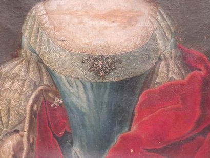 null ECOLE FRANCAISE début XVIIIe
Portrait de femme
Huile sur toile
75 x 63 cm
(accidents...