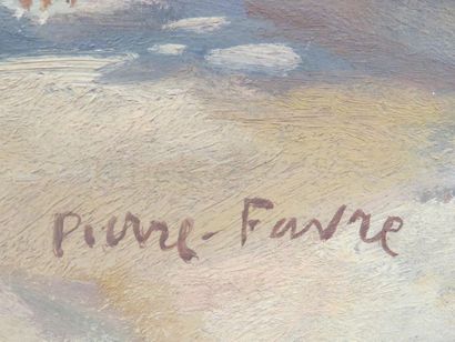 null Pierre FAVRE (1906-1983)
Retour de pêche à Sanary
Huile sur toile signée en...