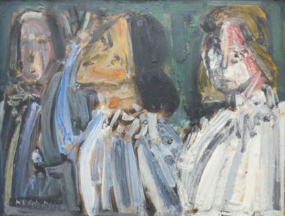 null Richard MANDIN (1909-2002)
Les trois femmes
Huile sur carton signé en bas à...