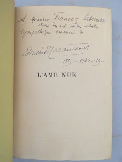 null HARAUCOURT (Edmond). L'ÂME NUE. Paris, Charpentier, 1885. In-12 demi-maroquin...