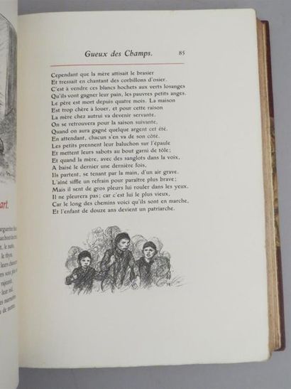 null RICHEPIN (Jean). LA CHANSON DES GUEUX. Paris, Pelletan, 1910. Grand in-4 demi-maroquin...