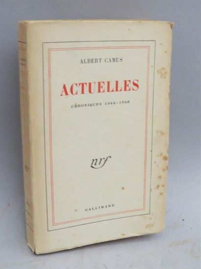 null CAMUS (Albert). ACTUELLES. Chroniques 1944-1948. Paris, Gallimard, 1950. In-12...