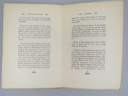 null FLAUBERT (Gustave). PENSÉES. Paris, Conard, 1915. Petit in-8 broché. ÉDITION...