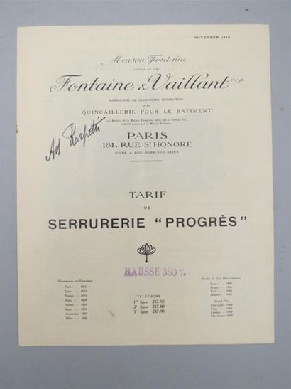 null [SERRURERIE]. Album de Serrurerie Décorative. Paris, Fontaine et Cie, sans date...