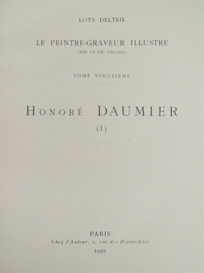 null [DAUMIER]. DELTEIL (Loys). HONORÉ DAUMIER. Paris, Chez l'auteur, 1925-30. Onze...
