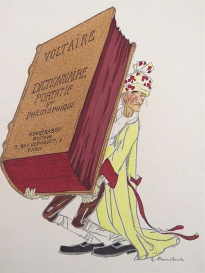 null VOLTAIRE. DICTIONNAIRE PORTATIF ET PHILOSOPHIQUE. Paris, Babou, 1928. Grand...