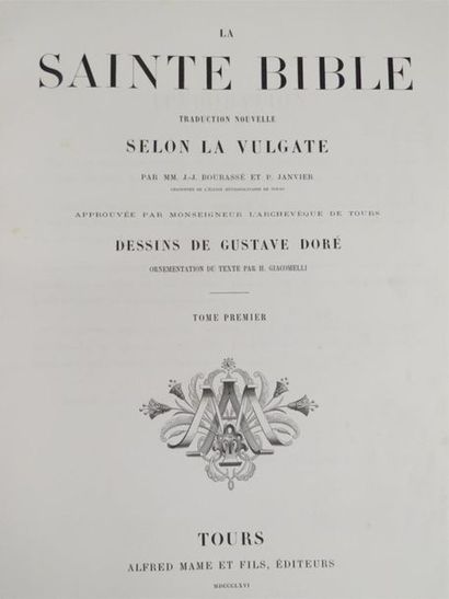 null DORÉ (Gustave). LA SAINTE BIBLE. Traduction nouvelle selon la vulgate par MM....